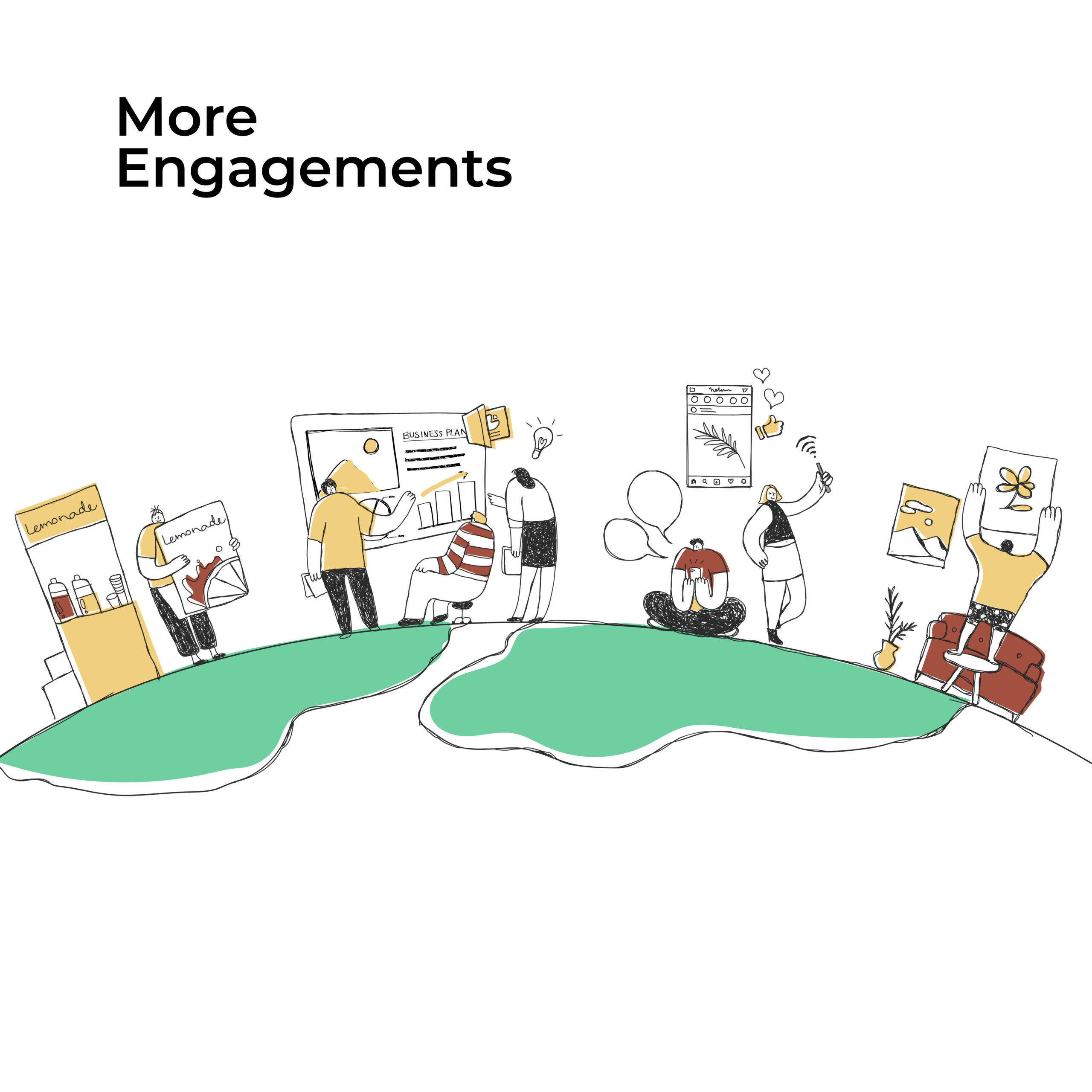 Graphic illustrating strategies for enhancing social media engagement by Aneesha PK, a freelance digital marketer and content creator from Kerala